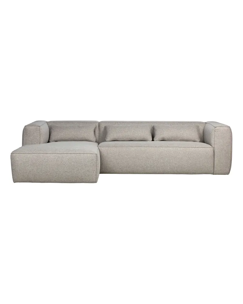 Bean Ecksofa mit Kissen, Hellgrau