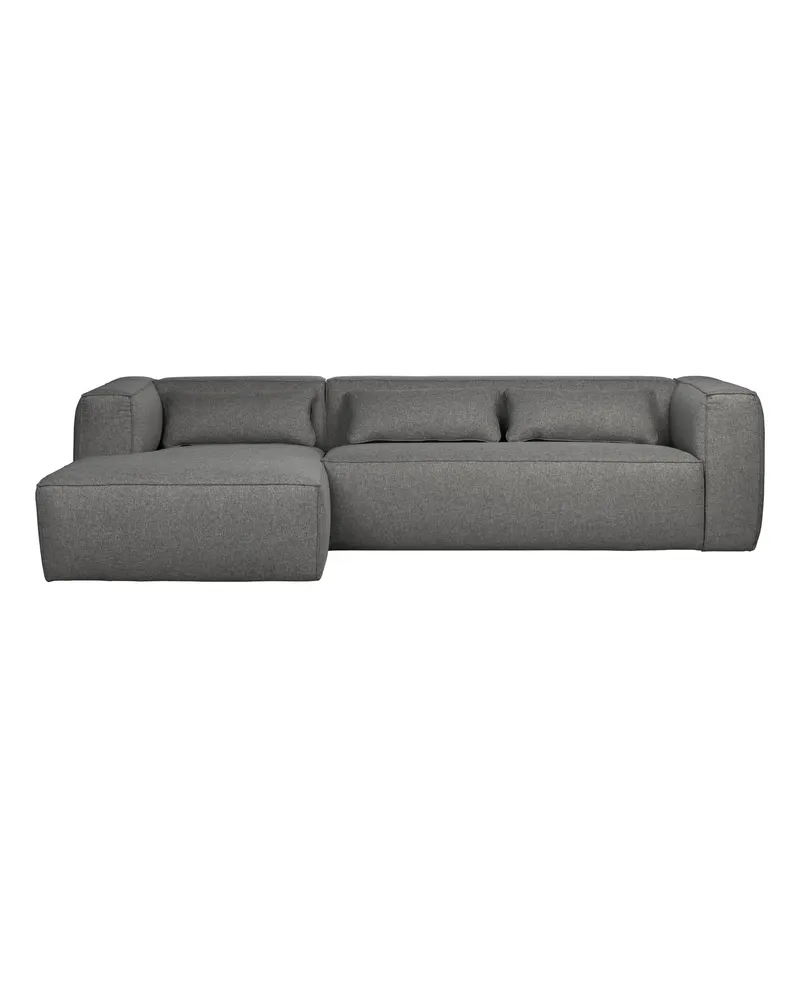 Bean Ecksofa mit Kissen, links, Mittelgrau, Ansicht 1