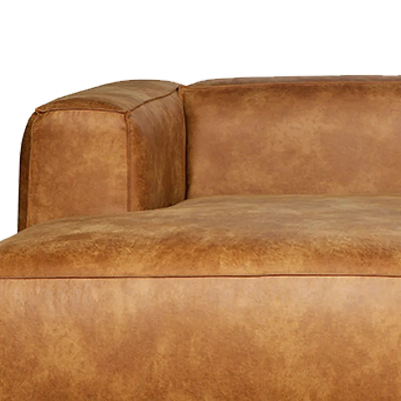 Bean Ecksofa links, Cognac, Lederbezug, Detail