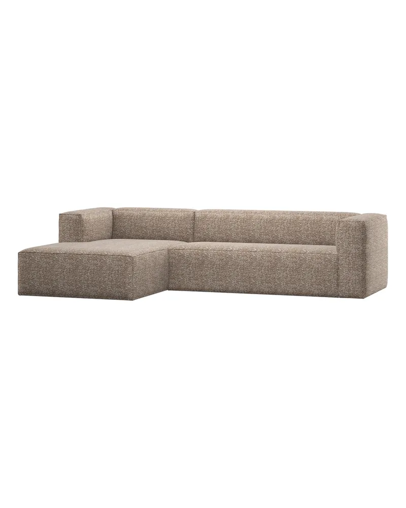 Bean Ecksofa links, Hellbraun melange, Melangegewebe