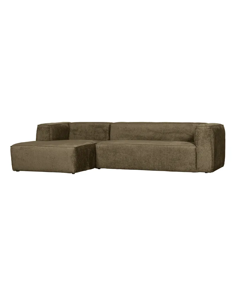 Bean Ecksofa links, Moss, Struktursamt, Ansicht 1
