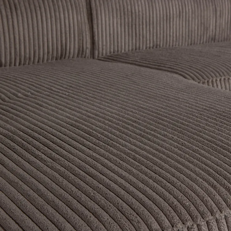 Bean Ecksofa links, Mud, Rippstoff, Detail