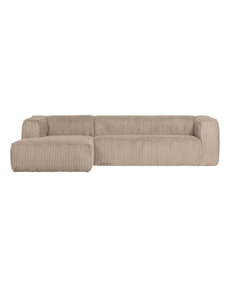 Bean Ecksofa mit Chaiselongue, Travertin