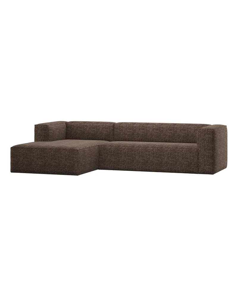 Bean Ecksofa links, Braun-melange, Melangegewebe