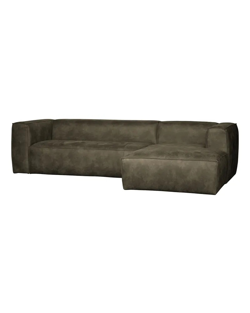Bean Ecksofa rechts, Army, Lederbezug, Ansicht 2