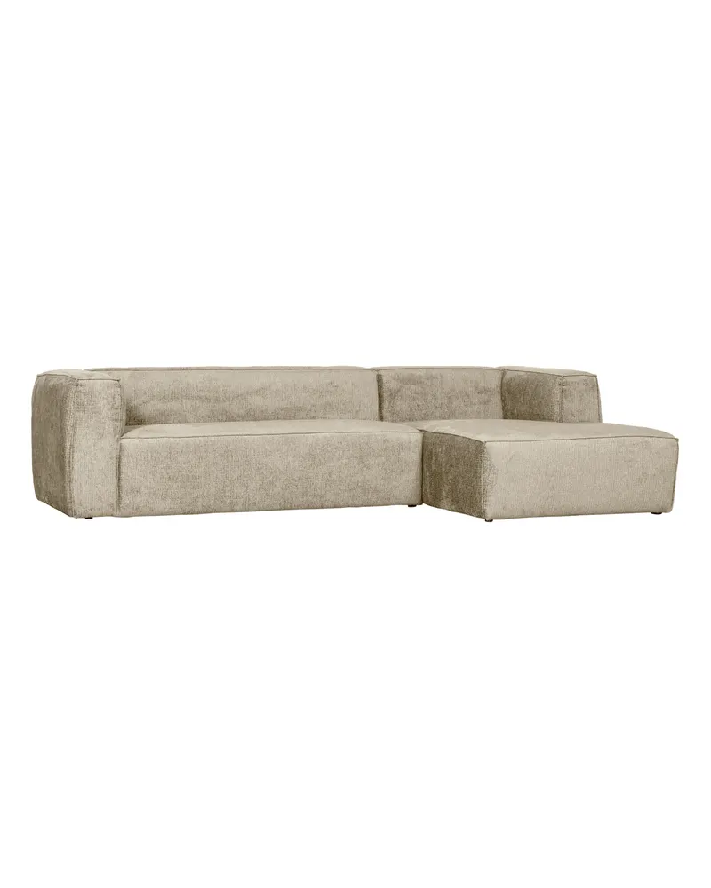 Bean Ecksofa rechts, Buttermilk, Struktursamt, Ansicht 1