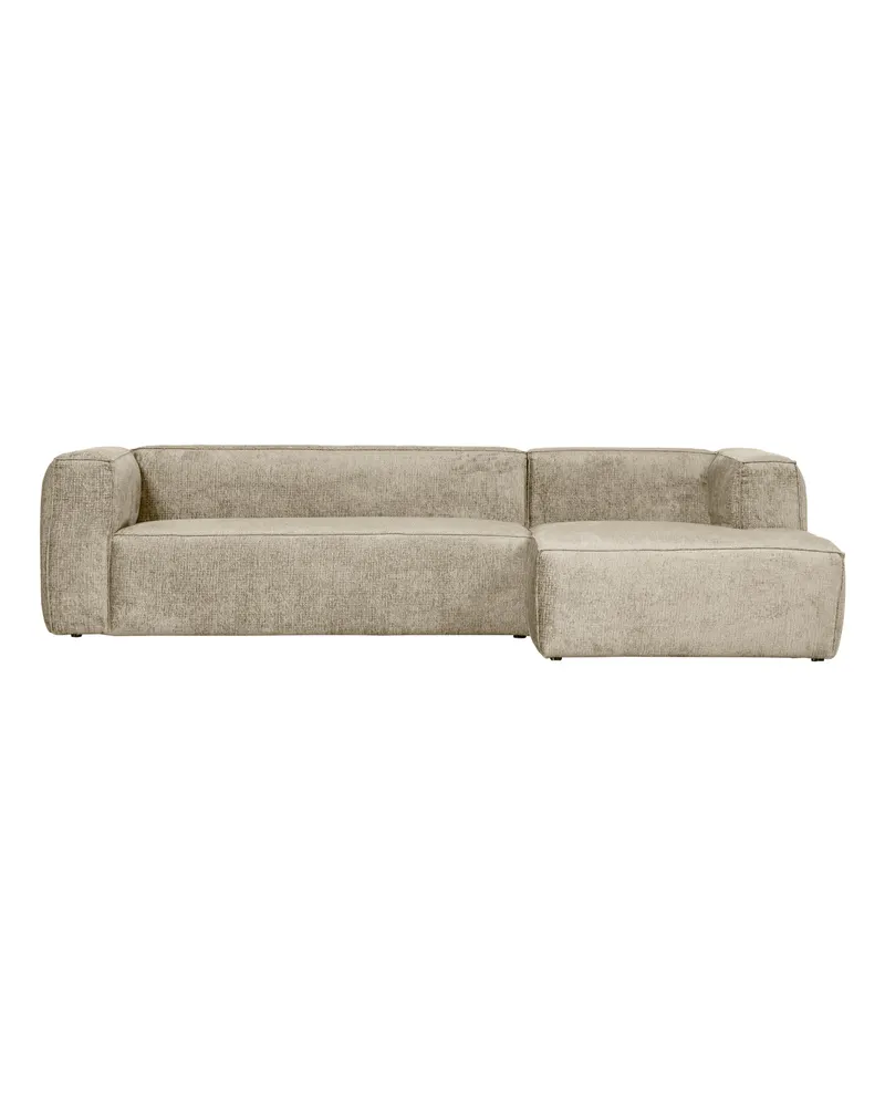 Bean Ecksofa rechts, Buttermilk, Struktursamt, Ansicht 2