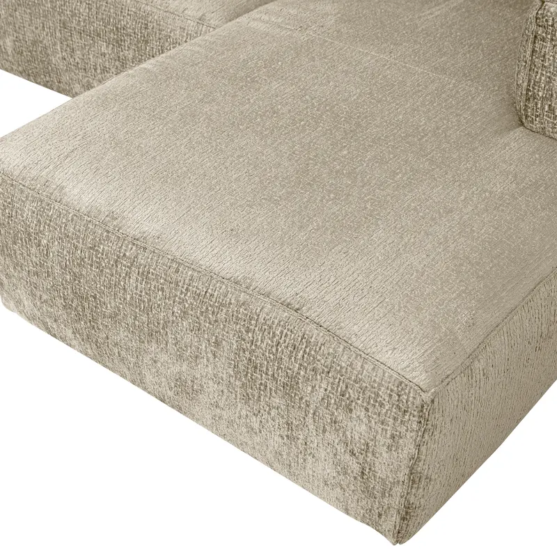 Bean Ecksofa rechts, Buttermilk, Struktursamt, Detail, Ansicht 1