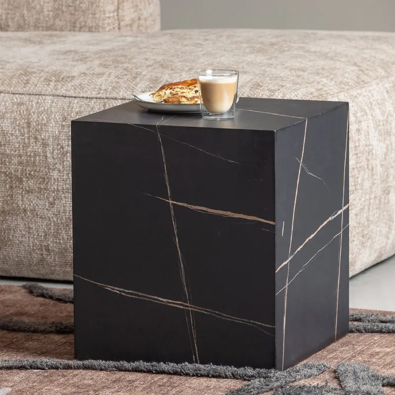 Bean Ecksofa rechts, Travertin, Chunky-Melange, im Wohnraum, Ansicht 1