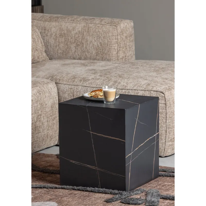 Bean Ecksofa rechts, Travertin, Chunky-Melange, im Wohnraum, Ansicht 2