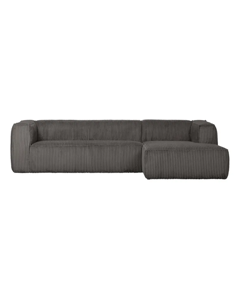 Bean Ecksofa rechts, Terrazzo, Rippstoff, Ansicht 1