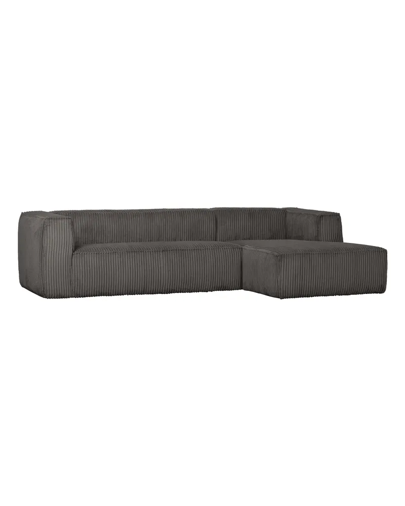 Bean Ecksofa rechts, Terrazzo, Rippstoff, Ansicht 2