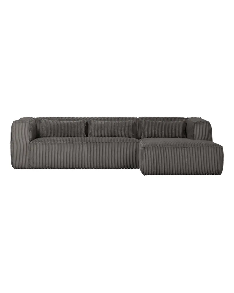 Bean Ecksofa rechts, Terrazzo, Rippstoff, Ansicht 3