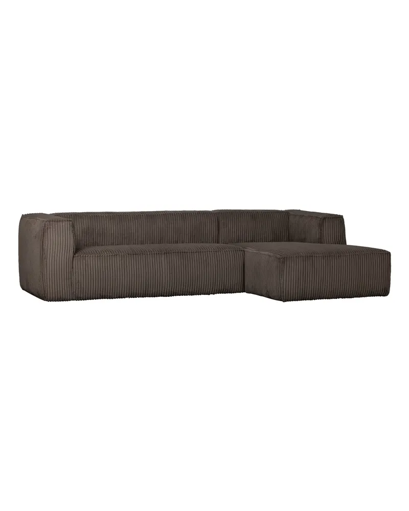 Bean Ecksofa rechts, Mud, Rippstoff, Ansicht 2