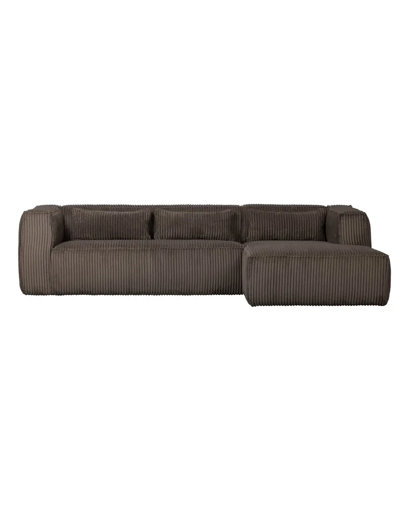 Bean Ecksofa rechts, Mud, Rippstoff, Ansicht 3