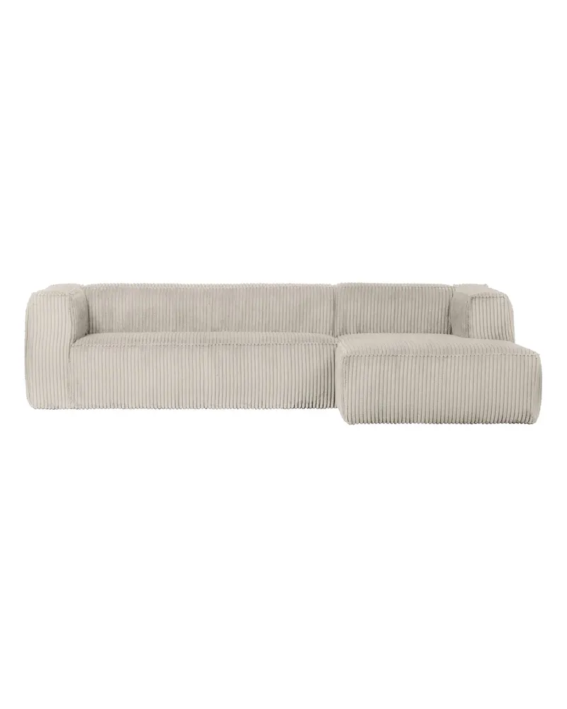 Bean Ecksofa rechts, Natur, Rippstoff, Ansicht 1