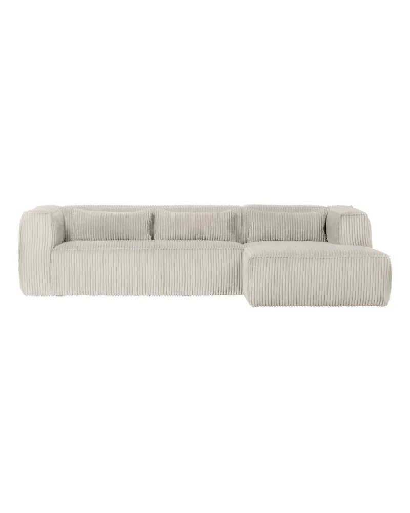 Bean Ecksofa rechts, Natur, Rippstoff, Ansicht 3