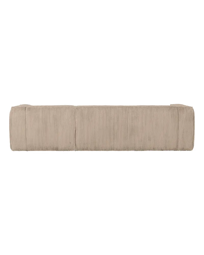 Bean Ecksofa rechts, Travertin, Rippstoff, Ansicht 4