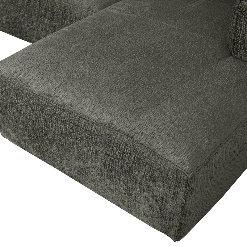 Bean Ecksofa rechts, Wasserpflanze, Struktursamt, Detail, Ansicht 1