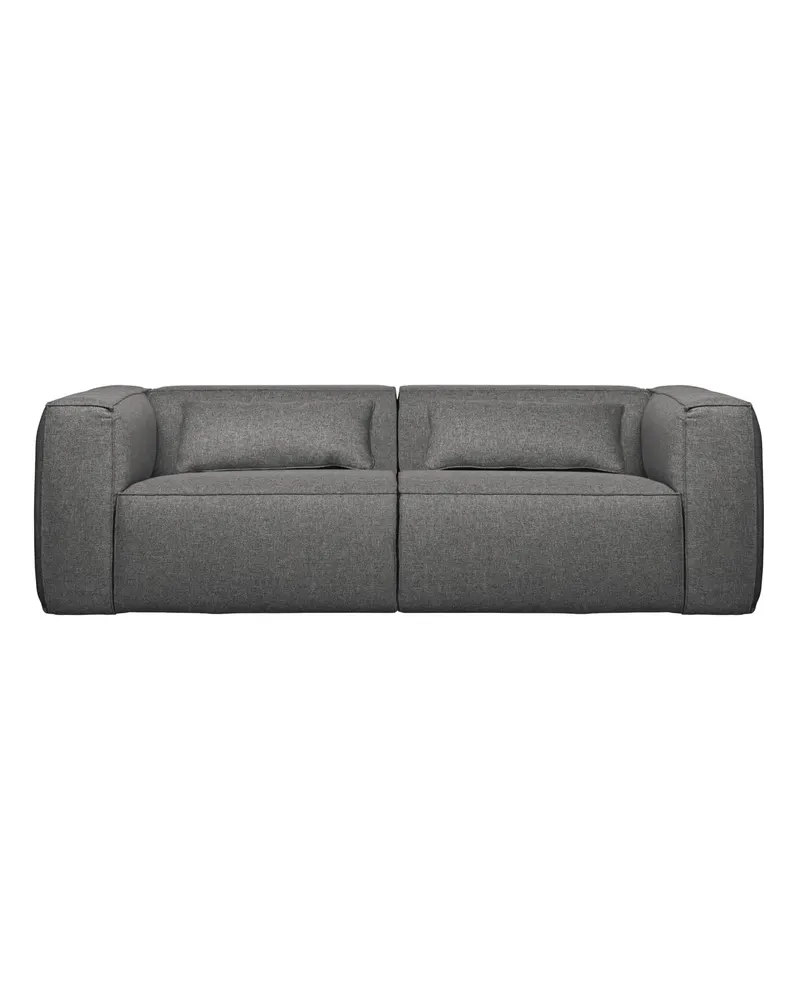 Bean 3,5-Sitzer-Sofa mit Kissen, Mittelgrau, Melange
