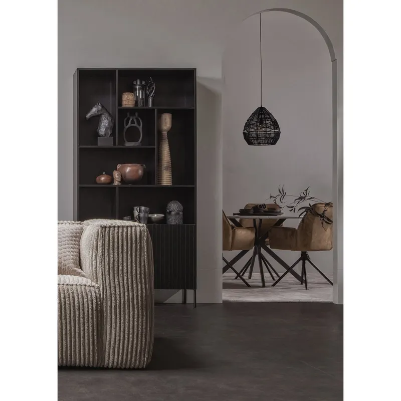 Bean Sofa, Travertin, Rippstoff, Detail