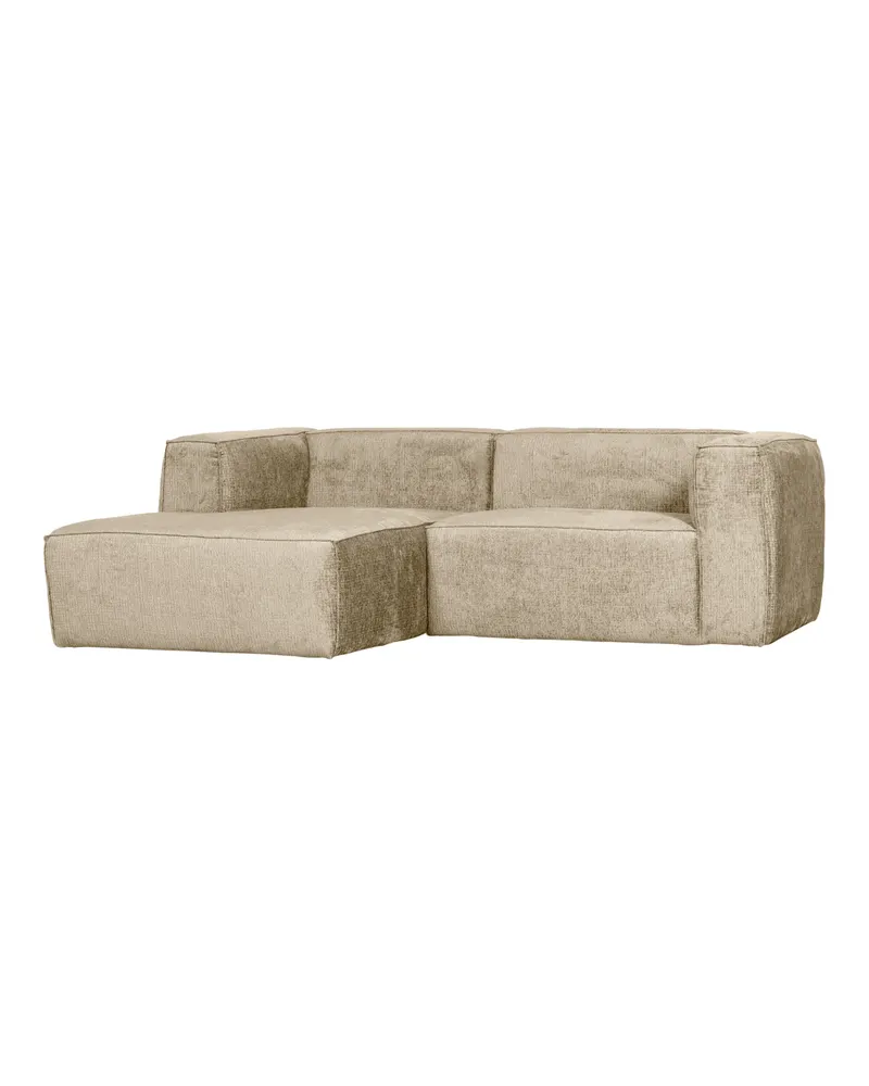 Bean Sofa mit Chaiselongue, Struktursamt Buttermilk, links