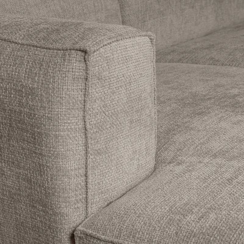 Bean Sofa mit Chaiselongue, Chunky Melange Travertin, links, Detail, Ansicht 1