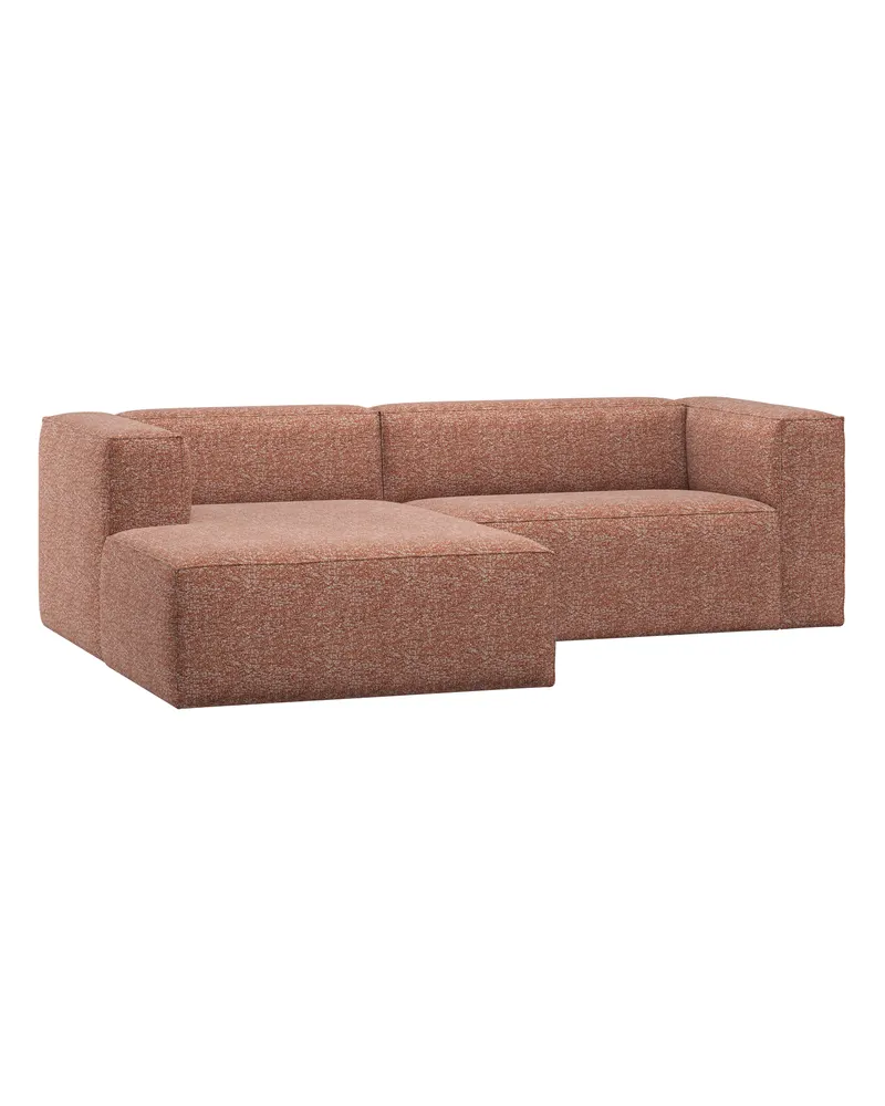 Bean Sofa mit Chaiselongue, Melangegewebe Terra melange, links