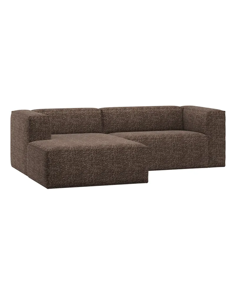Bean Sofa mit Chaiselongue, Melangegewebe Braun-melange, links