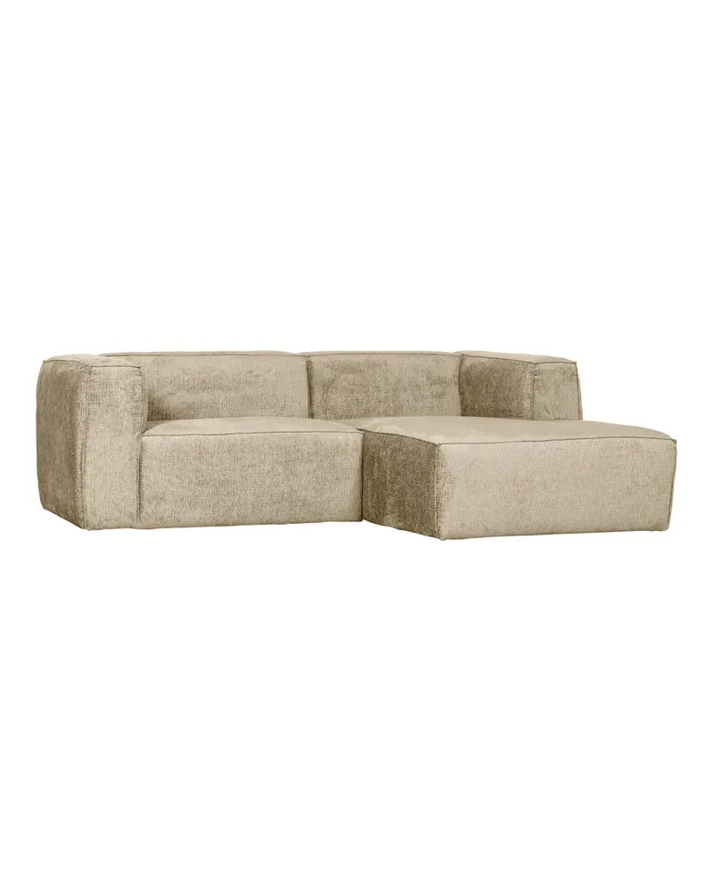 Bean Sofa mit Chaiselongue, Struktursamt Buttermilk, rechts