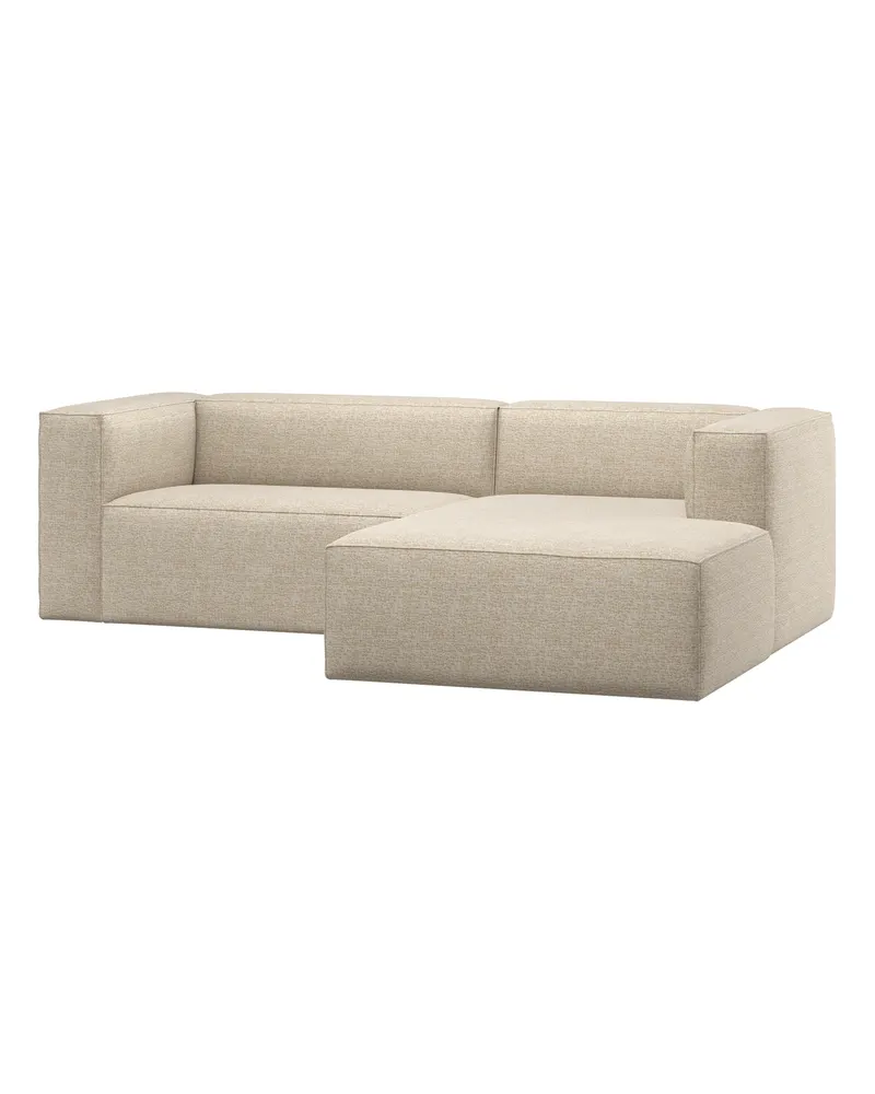 Bean Sofa mit Chaiselongue, Melangegewebe Beige melange, rechts