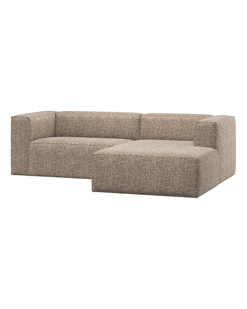 Bean Sofa mit Chaiselongue, Melangegewebe Hellbraun melange, rechts