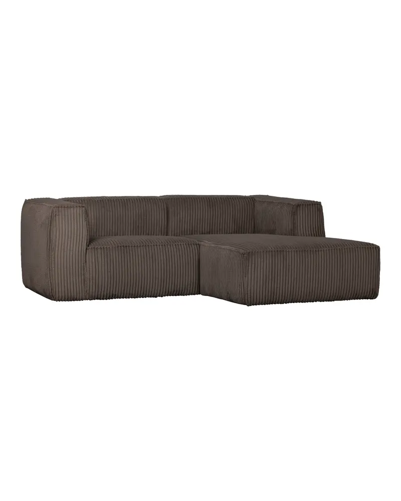 Bean Sofa mit Chaiselongue, Rippstoff Mud, rechts