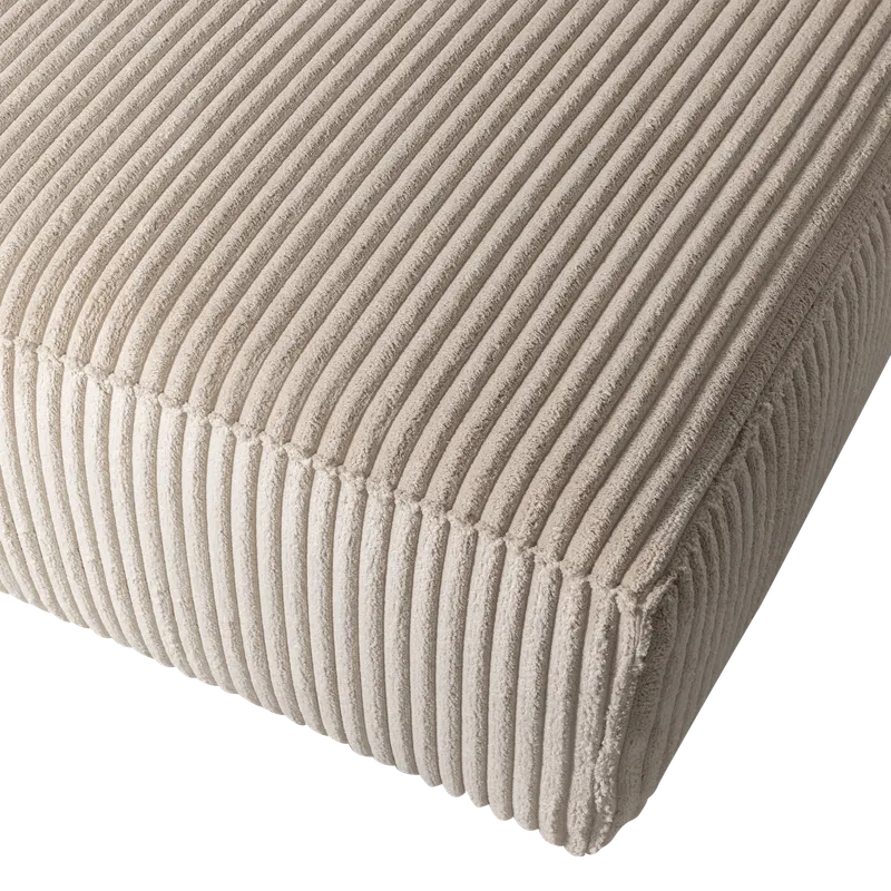 Bean Sofa mit Chaiselongue, Rippstoff Travertin, rechts, Detail, Ansicht 2