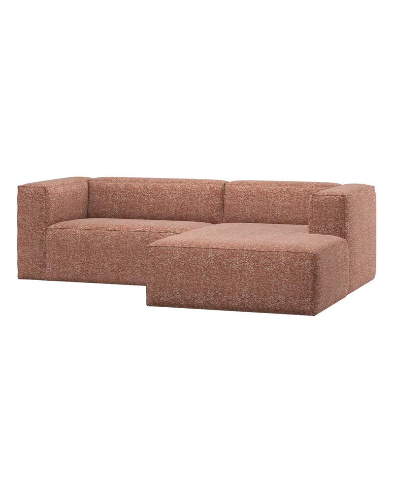 Bean Sofa mit Chaiselongue, Melangegewebe Terra melange, rechts