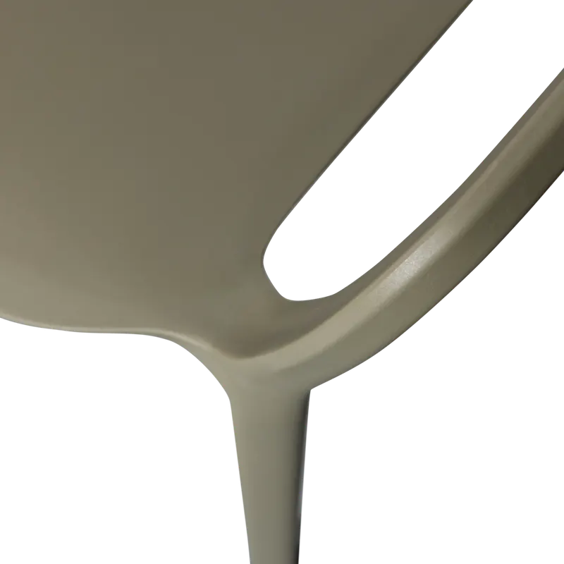 Bent Gartenstuhl aus Polypropylen, Grün, Detail, Ansicht 2