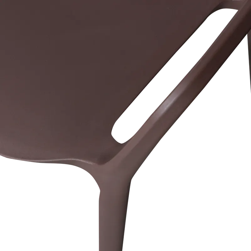 Bent Gartenstuhl aus Polypropylen, Lila/braun, Detail, Ansicht 2