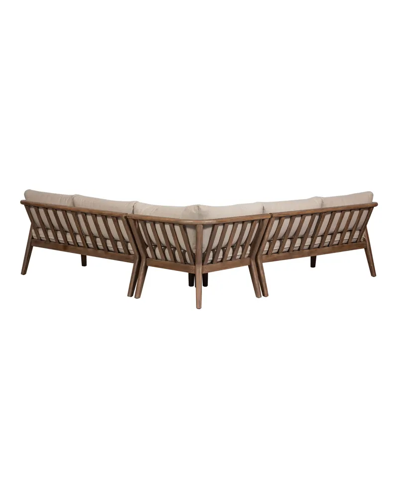 Biam Gartenlounge aus Akazienholz, Natur/Sand, Ansicht 5