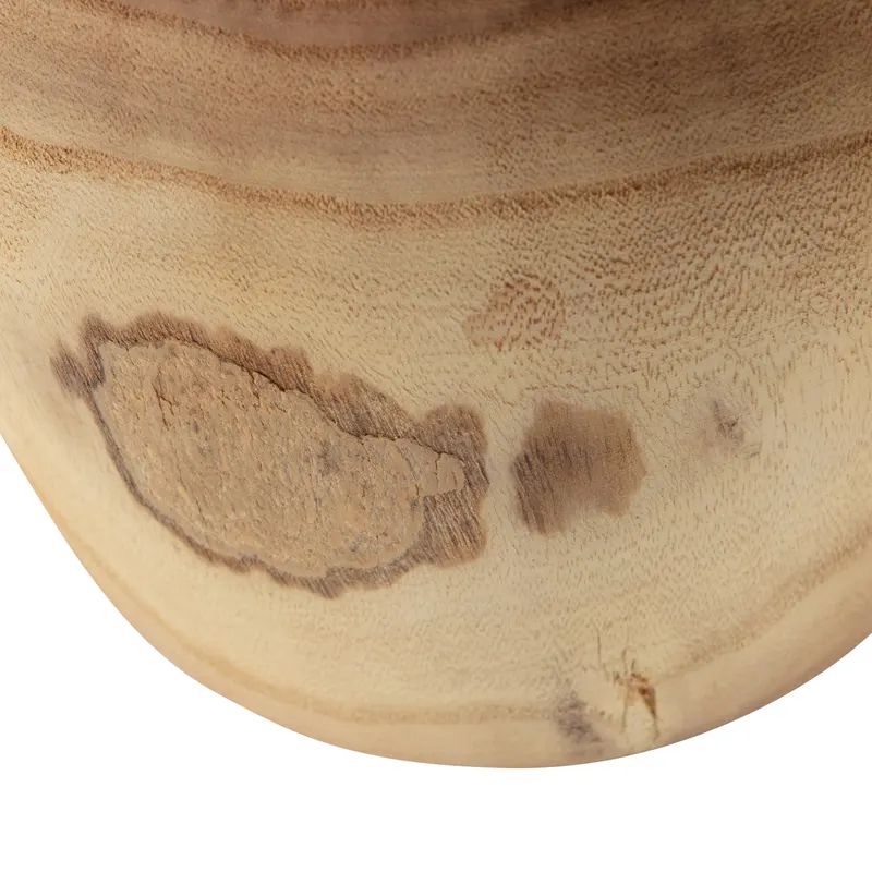 Bikkel Hocker aus Paulownia, Natur, Detail