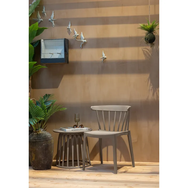 Bliss Gartenstuhl mit Sprossenlehne, Taupe, im Wohnraum, Ansicht 1