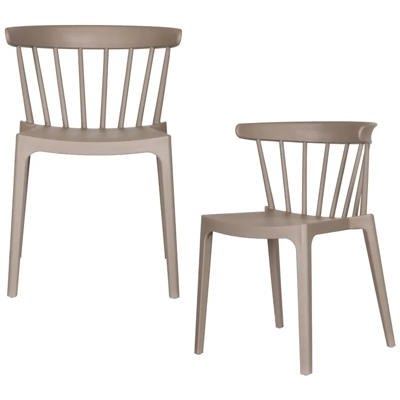 Bliss Gartenstuhl mit Sprossenlehne, Taupe, im Wohnraum, Ansicht 3