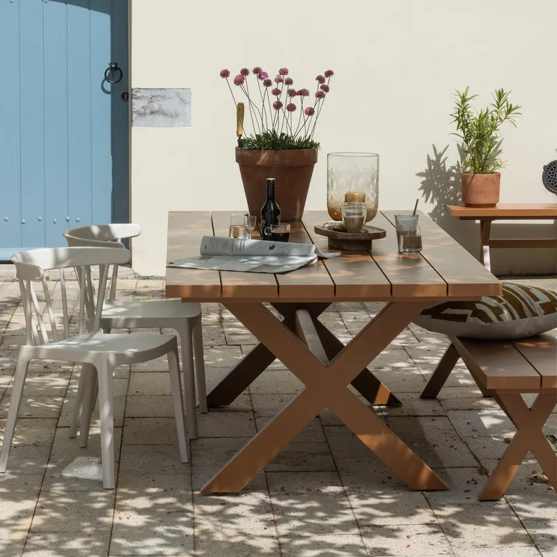 Bliss Gartenstuhl mit Sprossenlehne, Off white melange, im Wohnraum, Ansicht 1