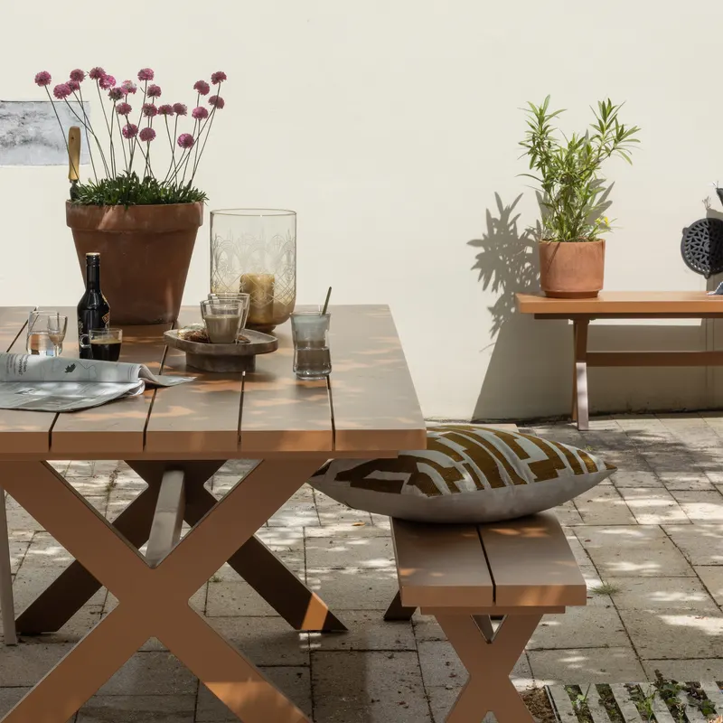 Bliss Gartenstuhl mit Sprossenlehne, Off white melange, im Wohnraum, Ansicht 2