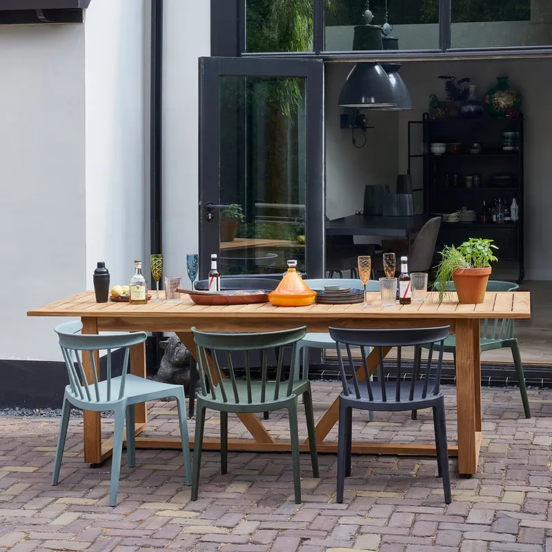 Bliss Gartenstuhl mit Sprossenlehne, Schwarz, im Wohnraum, Ansicht 1