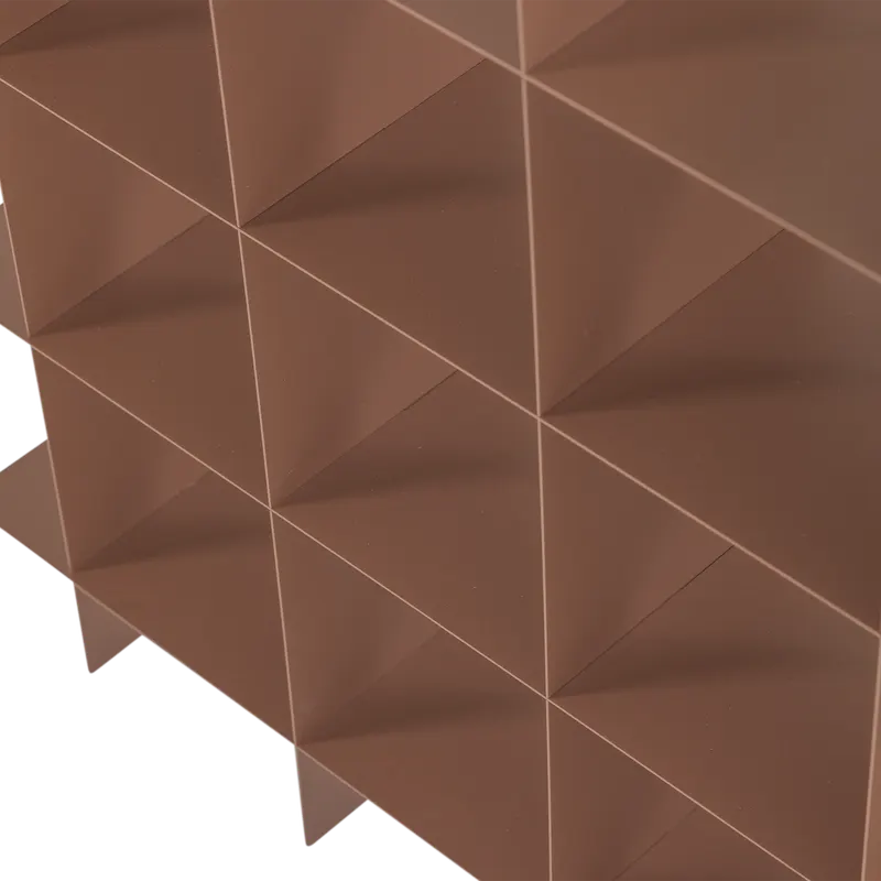 Brik Wandregal aus Metall, Altrosa, Detail