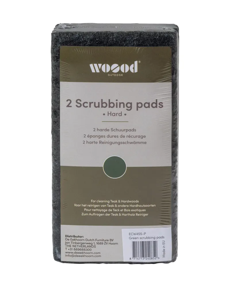 Care Outdoor Scheuerschwämme, 2er-Set für Hartholz, Grün