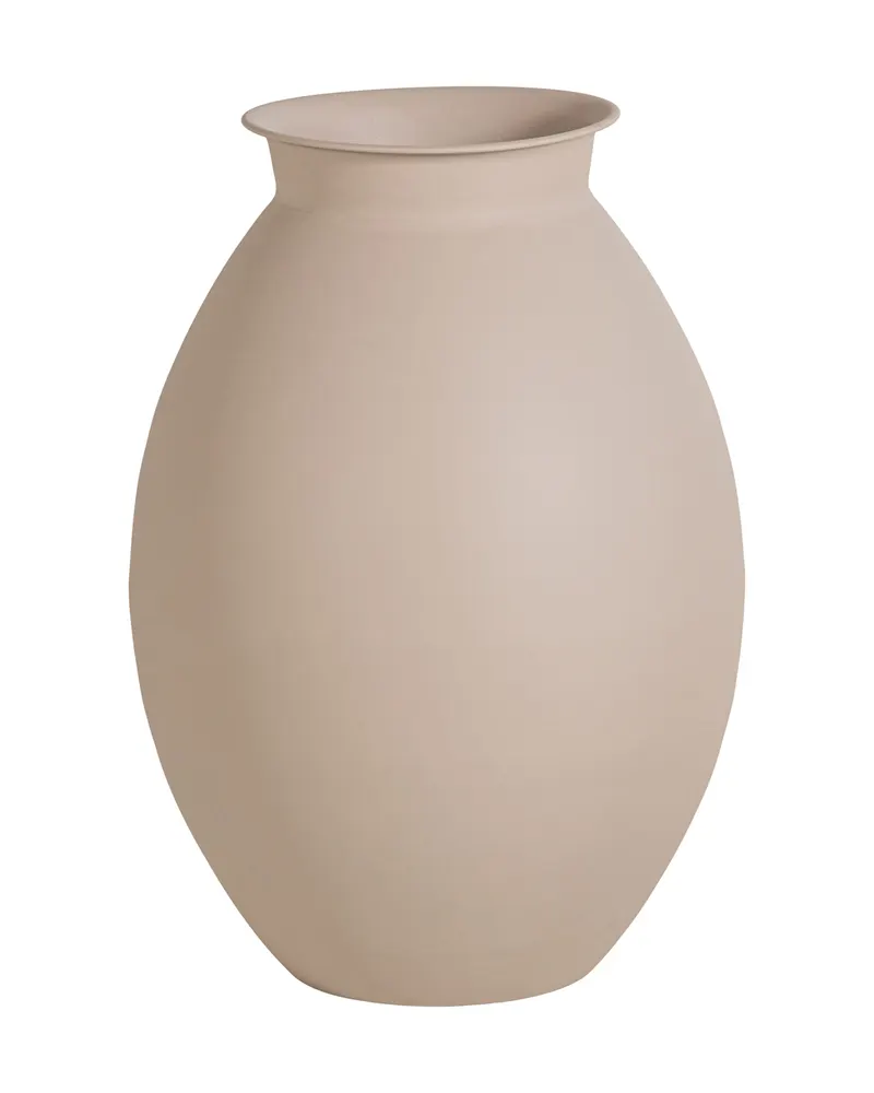 Caro XXL Metallvase mit bauchiger Form, Sand