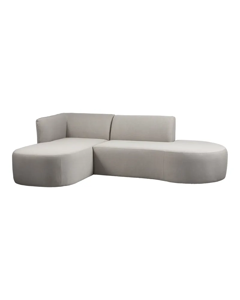Chios Gartenlounge mit organischer Form, Sand, links, Ansicht 2