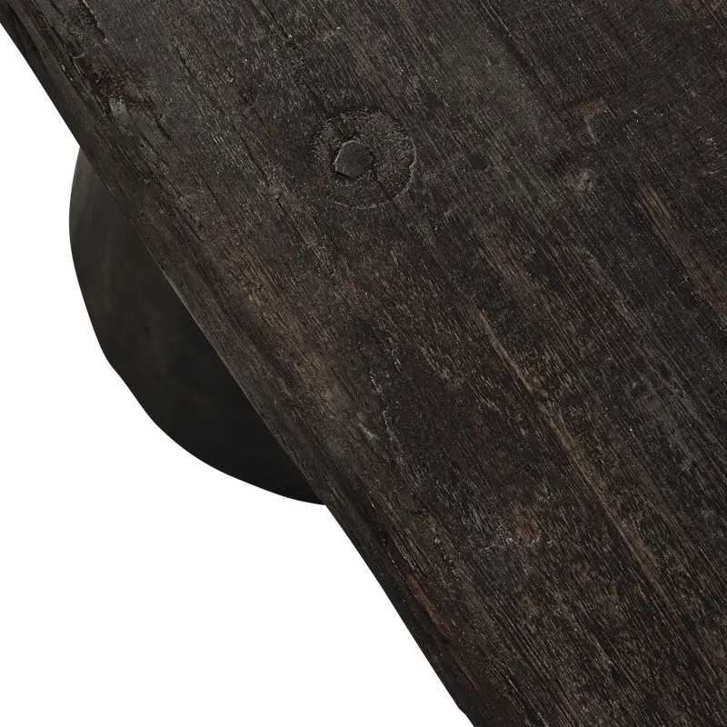 Clyde Sitzbank aus Mangoholz, Dunkelbraun, Detail, Ansicht 2