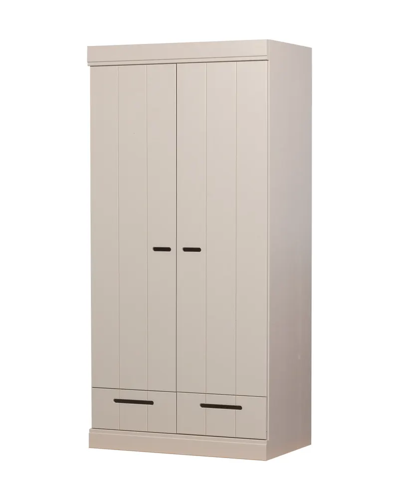 Connect Kleiderschrank mit Schubladen, 2-türig, Dust, Ansicht 1